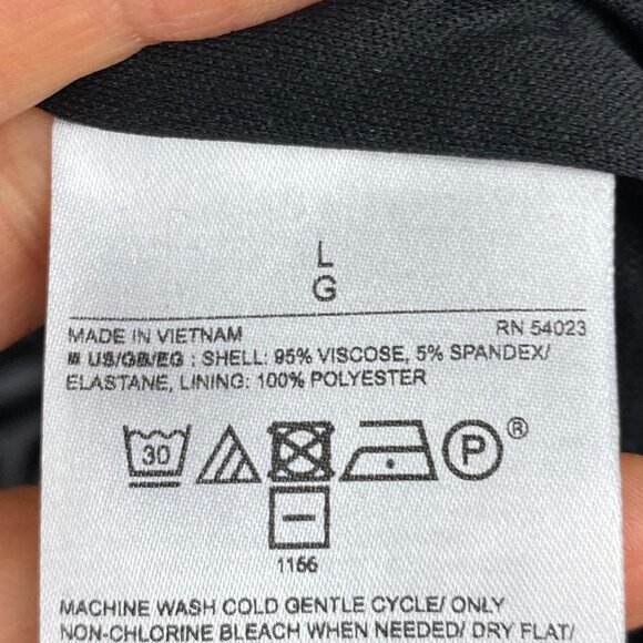 Banana Republic Large Bodycon Dress Long Sleeve Jersey Black Gray Striped NWT - Picture 5 of 9